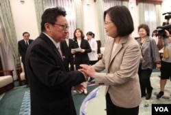 台湾总统蔡英文会见陈破空一行（陈破空提供）