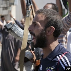 A Libyan rebel fighter in Zawiya, western Libya, August 14, 2011.