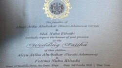 Katin gayyatar auren Aliyu Abubakar da Fatima Nuhu Ribadu