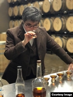 Nancy Fraley tastes whisky for the Joseph A. Magnus distillery in Washington, D.C.