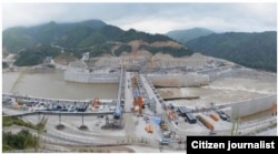 图为老挝境内的沙耶武里水电站。