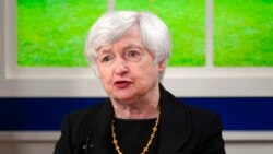 FILE - Treasury Secretary Janet Yellen speaks during a meeting in the South Court Auditorium on the White House campus, Oct. 6, 2021.
