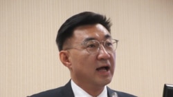 台湾最大在野党国民党立委江启臣(美国之音张永泰拍摄)