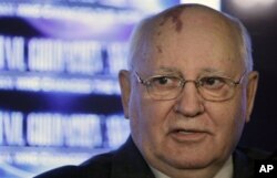 2011年3月戈尔巴乔夫在莫斯科的一个会议上发表讲话