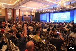 ការ​ប្រារព្ធ​ទិវា​សេរីភាព​សារព័ត៌មាន​ នៅក្នុង​ទីក្រុង​ហ្សាកាតា​ នៃ​ប្រទេស​ឥណ្ឌូនេសុី​ កាលពី​ថ្ងៃទី៣​ ខែឧសភា​ ឆ្នាំ​២០១៧។ (ហ៊ាន សុជាតា/VOA)