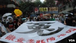 Pro-Democracy Group Demonstrates in Hong Kong
