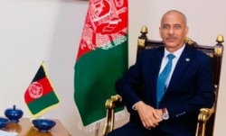 Afghanistan's Ambassador to Pakistan Najibullah Alikhil is seen in an undated photo from his Twitter (@NajibAlikhil).