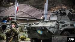 Rossiyalik harbiylar Stepanakertda (Xonkendi)