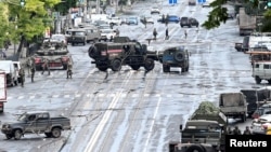 "ვაგნერის" დაჯგუფება დონის როსტოვში, რუსეთი. 24 ივნისი, 2023 წ.