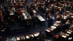 Para anggota Senat AS saat melakukan voting (foto: ilustrasi). 