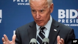 Democratic presidential candidate Joe Biden speaks about foreign policy at the Graduate Center at CUNY, July 11, 2019, in New York.