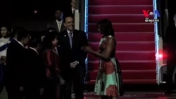 លោកស្រី​មីសែល អូបាម៉ា​បាន​ទៅដល់​ខេត្ត​សៀមរាប​ក្នុងកម្មវិធី​ Let Girls Learn