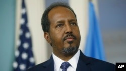 FILE - Somalia President Hassan Sheikh Mohamud.