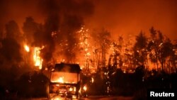 Požar na ostrvu Evija