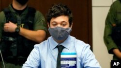 Kyle Rittenhouse listens during an extradition hearing in Lake County court Oct. 30, 2020, in Waukegan, Ill.