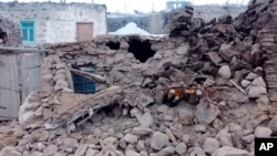 Ruševine nakon zemljotresa u selu Baskale u pokrajini Van, Turska, 23. februara 2020.