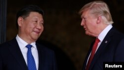 도널드 트럼프 미국 대통령(오른쪽)과 시진핑 중국 국가주석. 