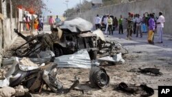 알샤바브가 지난 2월 21일 소말리아에서 감행한 테러 현장 (자료사진)
