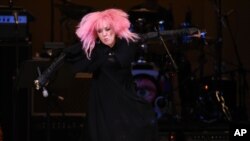 Singer Cyndi Lauper performs at The Music of David Bowie tribute concert at Carnegie Hall on March, 31, 2016, in New York.