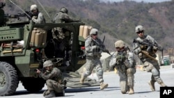 지난 3월 한국 포항에서 연례 미한 연합 훈련인 독수리 연습이 실시됐다. (자료사진)