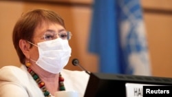 Komisioner HAM PBB, Michelle Bachelet, di Jenewa, Swiss, 30 Juni 2020. (Foto: dok).
