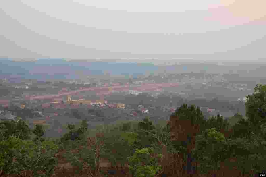 A view of Sen Monorom, the provincial capital of Mondulkiri province. (Nov Povleakhena/VOA Khmer)
