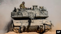 รถถังอิสราเอลบริเวณชายเเดนกาซ่า วันที่ 5 พ.ค. 2024