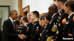 Presiden Barack Obama berterima kasih pada anggota militer AS atas upayanya untuk memerangi ISIS