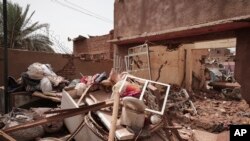 Mfano wa majengo ya makaazi yaliyoharibiwa kufuatia vita vinavyoendelea nchini Sudan