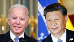 美国总统拜登（2021年11月6日在华盛顿），中国国家主席习近平2019年11月13号在巴西利亚。