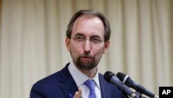 FILE - U.N. High Commissioner for Human Rights Zeid Ra’ad Al Hussein.