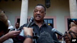 미국의 흑인 인권운동가이자 침례교 목사인 제시 잭슨 목사. (자료사진)