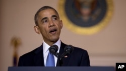FILE - President Barack Obama speak at the White House in Washington, May 13, 2016. When Obama talks up the benefits of new trade deals, he holds out commerce with Vietnam as an example of the potential benefits of globalization. 