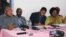 Des leaders de l'opposition en conférence de presse à Lomé, Togo, 16 août 2018. (VOA/Kayi Lawson)