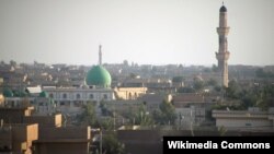 Vue générale de la ville irakienne de Fallouja qui n'est plus contrôlée par le groupe jihadiste Etat islamique