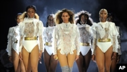 Beyonce performs during the Formation World Tour at Marlins Park on April 27, 2016, in Miami, Florida.