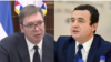 Predsednik Srbije Aleksandar Vučić i aktuelni premijer Kosova Aljbin Kurti