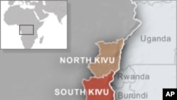 Carte du Congo : le Nord-Kivu et le Sud-Kivu