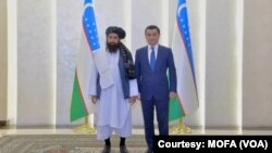 د اوزبیکستان د بهرنیو چارو وزیر بختیار سیدووف او دغه هېواد ته د طالبانو د حکومت استول شوی سفیر، عبدالغفار بحر