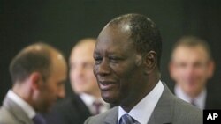 Shugaban Ivory Coast, Alassane Ouattara a birnin Abidja.