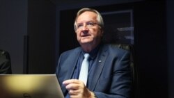 លោក Harald Vervaecke អគ្គលេខាធិការរបស់សហព័ន្ធសង្គ្រោះជីវិតអន្តរជាតិ ថ្លែងទៅកាន់អ្នកសារព័ត៌មានក្នុងអំឡុងវេទិកាពិភពលោកស្តី​ពី​ការការពារការលង់ទឹក នៅទីក្រុង Durban ប្រទេស​អាហ្វ្រិក​ខាងត្បូង កាល​ពី​ថ្ងៃទី៨ ខែតុលា ឆ្នាំ២០១៩។ (កាន់ វិច្ឆិកា/VOA)