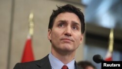 Canada's PM Trudeau responds after U.S. President Trump ordered tariffs on Canadian imports, in Ottawa