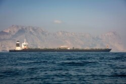 The United States moves to halt the release of the Iranian supertanker Grace 1, Aug. 15, 2019, detained in Gibraltar for breaching EU sanctions on oil shipments to Syria.