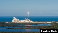 SpaceX's Falcon 9 (SES-10) blasted off in world's first reflight of an orbital class rocket, from Florida's Kennedy Space Center at Cape Canaveral, Florida, March 30, 2017. (SpaceX photo)
