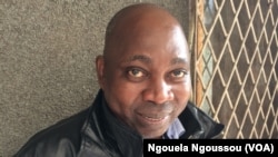 Maixent Angimbat, président du Forum pour la gouvernance et les droits de l'homme, à Brazzaville, Congo. 18 janvier 2018. (VOA/ Ngouela Ngoussou)
