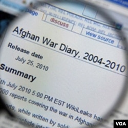 Salah satu yang dipublikasikan WikiLeaks dalam laman web-nya.