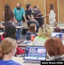 A meeting of the University of Alabama's anime club
