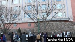 عافیہ کی رہائی: پاکستانی سفارتخانے کے سامنے احتجاج