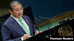 FILE PHOTO: Brunei's Second Minister of Foreign Affairs Erywan Pehin Yusof addresses the 74th session of the United Nations General Assembly at U.N. headquarters in New York City, New York