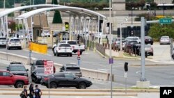 Emergency vehicles are seen outside the Pentagon Metro area Aug. 3, 2021, at the Pentagon in Washington. 
